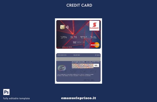 modello mastercard stile verificato della Guyana Bank of Nova Scotia